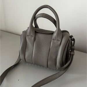 Alexander Wang studded leather handel bag in grey